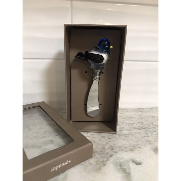 NEW Pier 1 Blown Glass Bird Butter/Cheese Knife Spreader - Picture 2 of 6